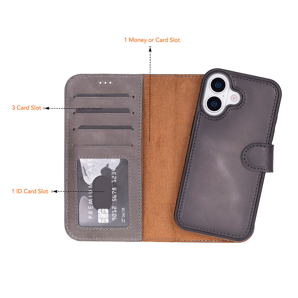Magic I Phone 17 Leather Detachable Wallet Case