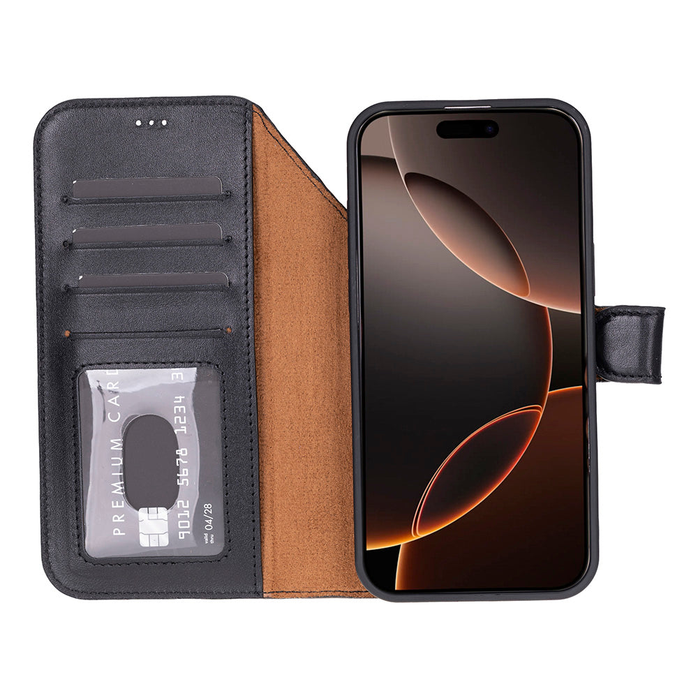 Magic I Phone 17 Pro Max Leather Detachable Wallet Case