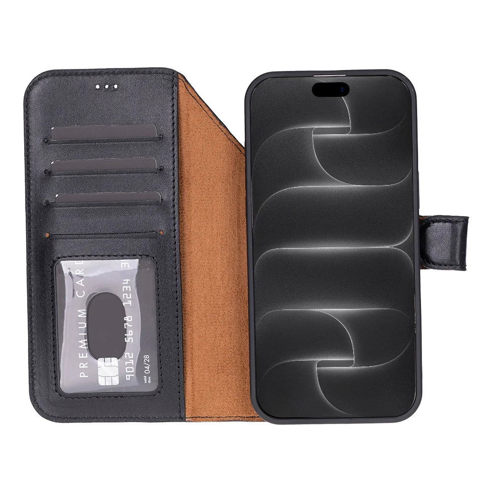 Sengul Genuine Leather Wallet Case for iPhone 18 Pro