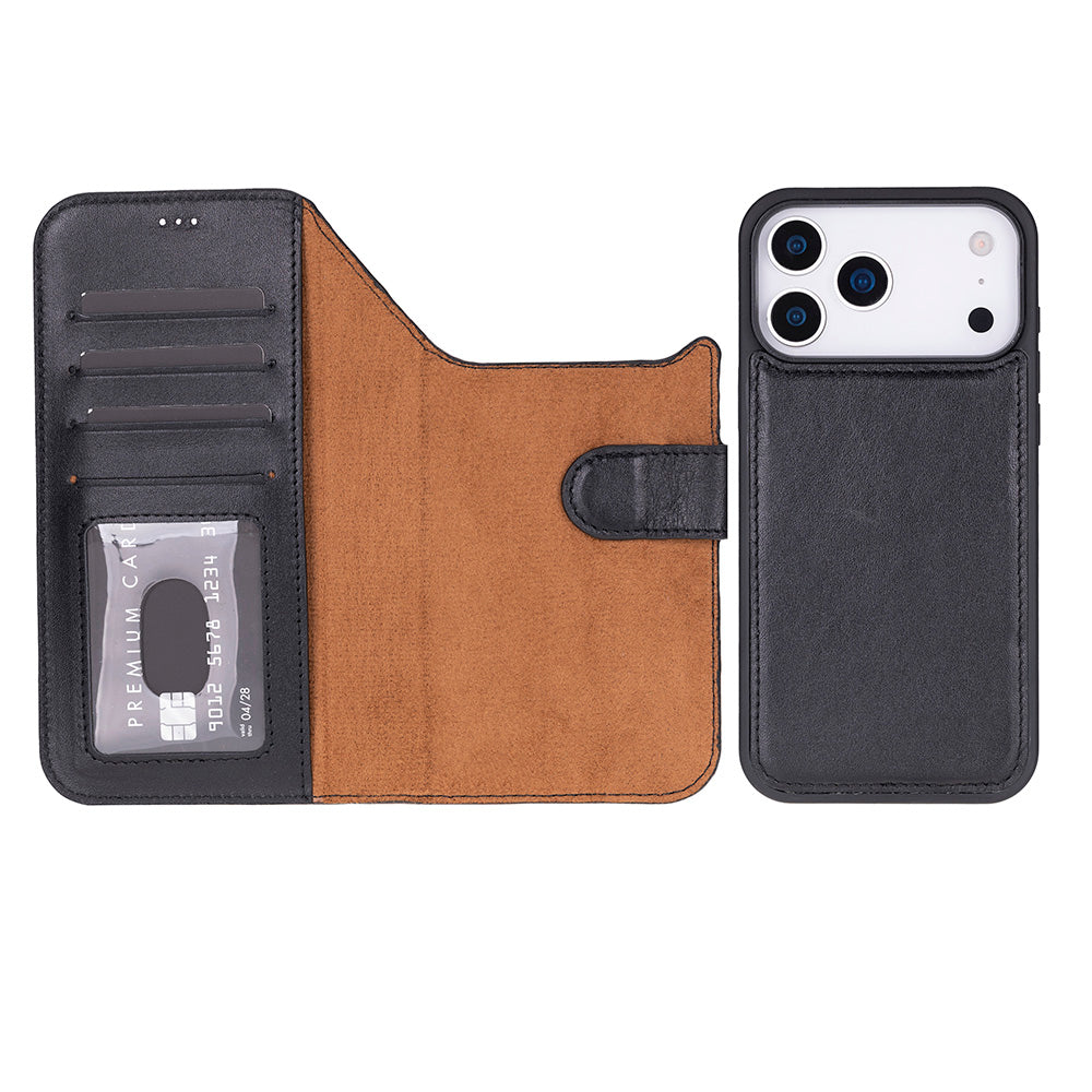 Magic I Phone 17 Pro Max Leather Detachable Wallet Case