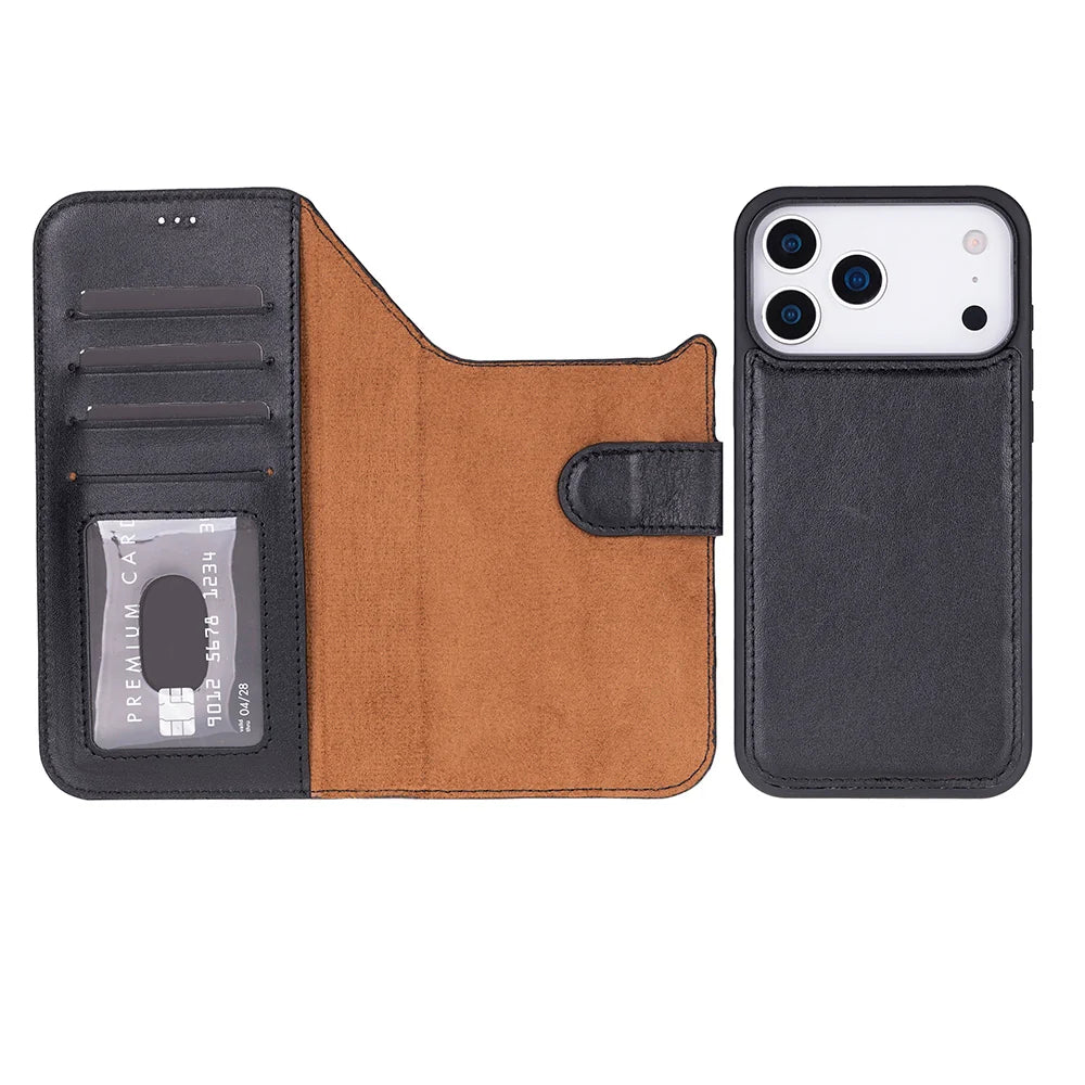 Sengul Genuine Leather Wallet Case for iPhone 18 Pro Max