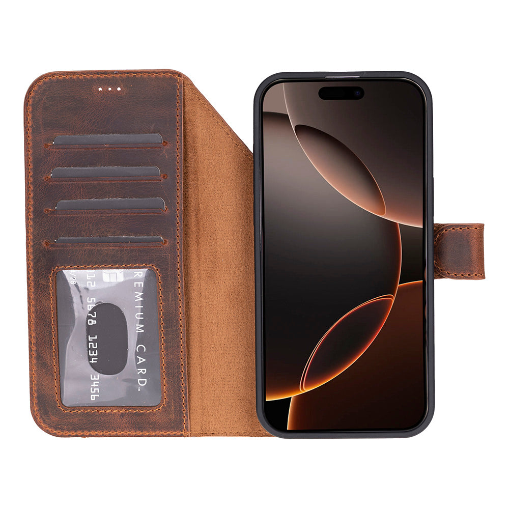 Magic I Phone 17 Pro Max Leather Detachable Wallet Case