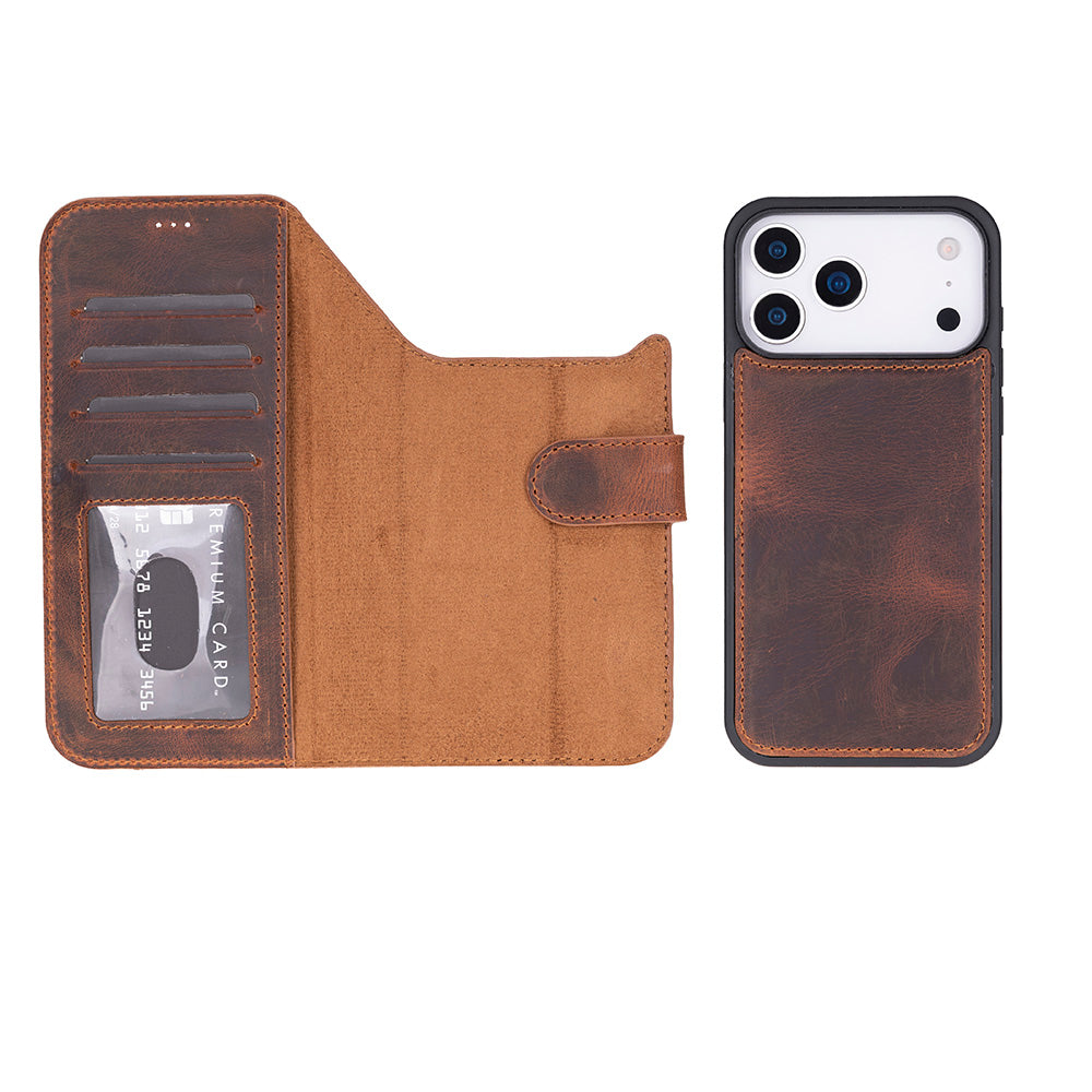 Magic I Phone 17 Pro Leather Detachable Wallet Case