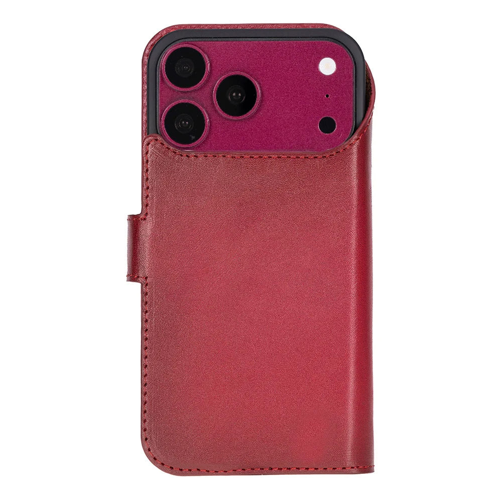 Sengul Genuine Leather Wallet Case for iPhone 18 Pro