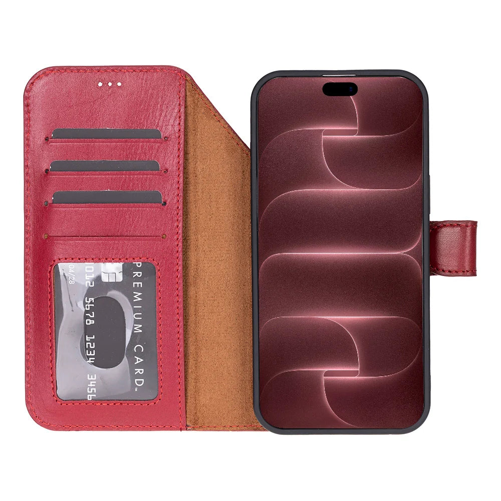 Sengul Genuine Leather Wallet Case for iPhone 18 Pro Max