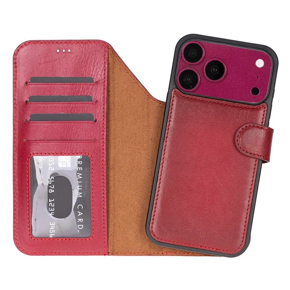 Sengul Genuine Leather Wallet Case for iPhone 18 Pro
