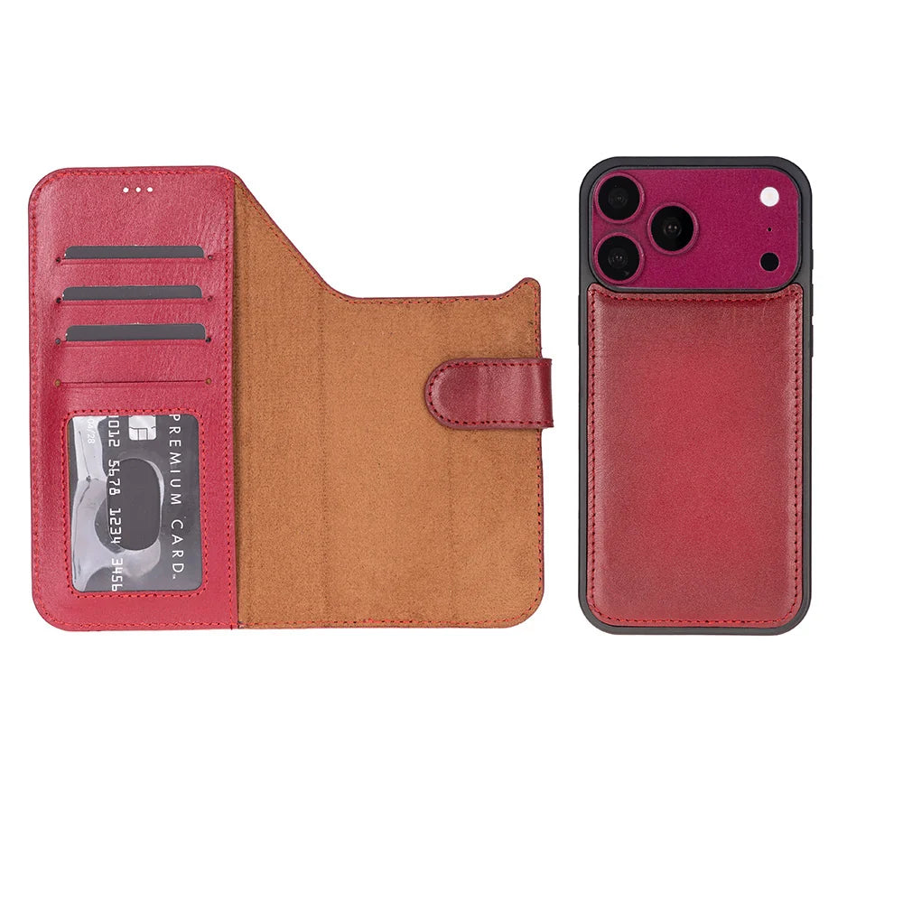 Sengul Genuine Leather Wallet Case for iPhone 18 Pro