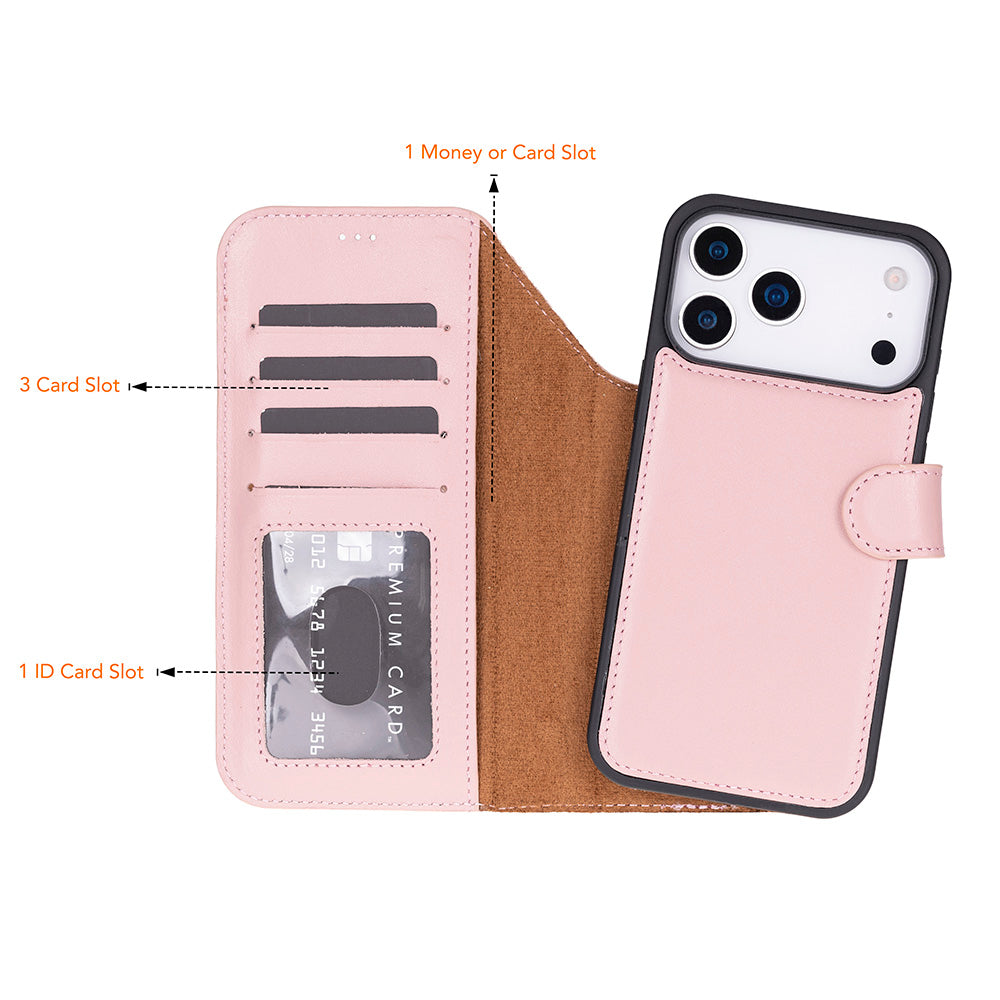 Magic I Phone 17 Pro Leather Detachable Wallet Case