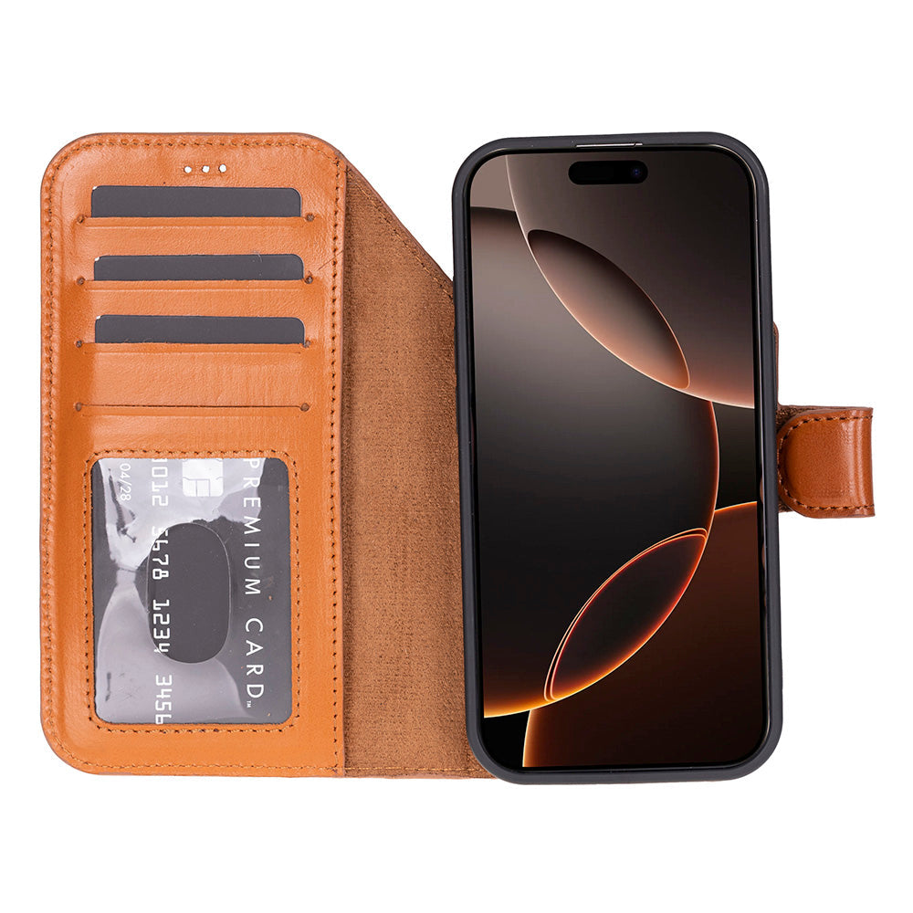 Magic I Phone 17 Pro Max Leather Detachable Wallet Case