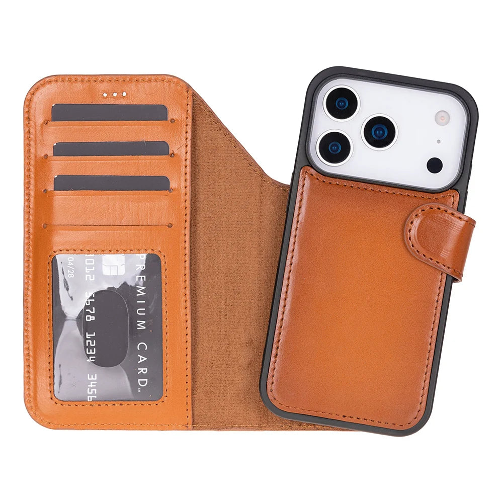 Sengul Genuine Leather Wallet Case for iPhone 18 Pro