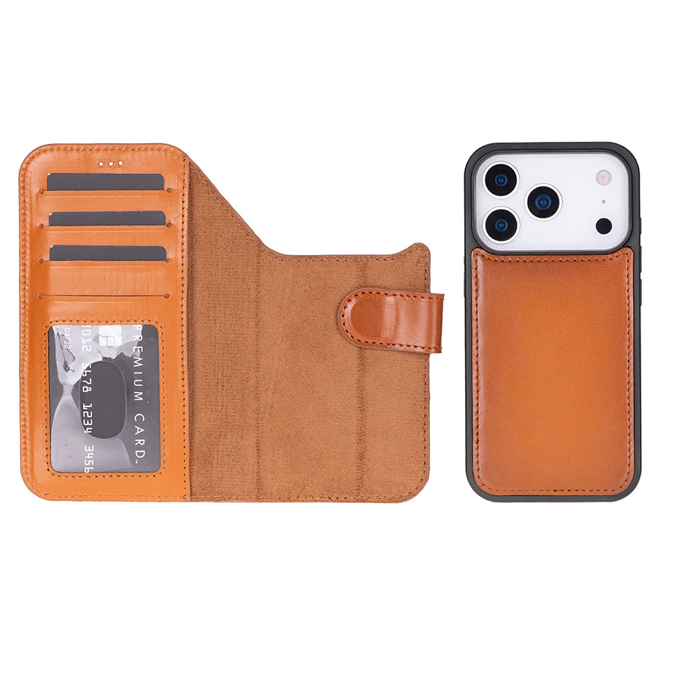Magic I Phone 17 Pro Max Leather Detachable Wallet Case