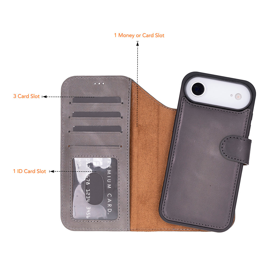 Magic I Phone 17 Air Leather Detachable Wallet Case
