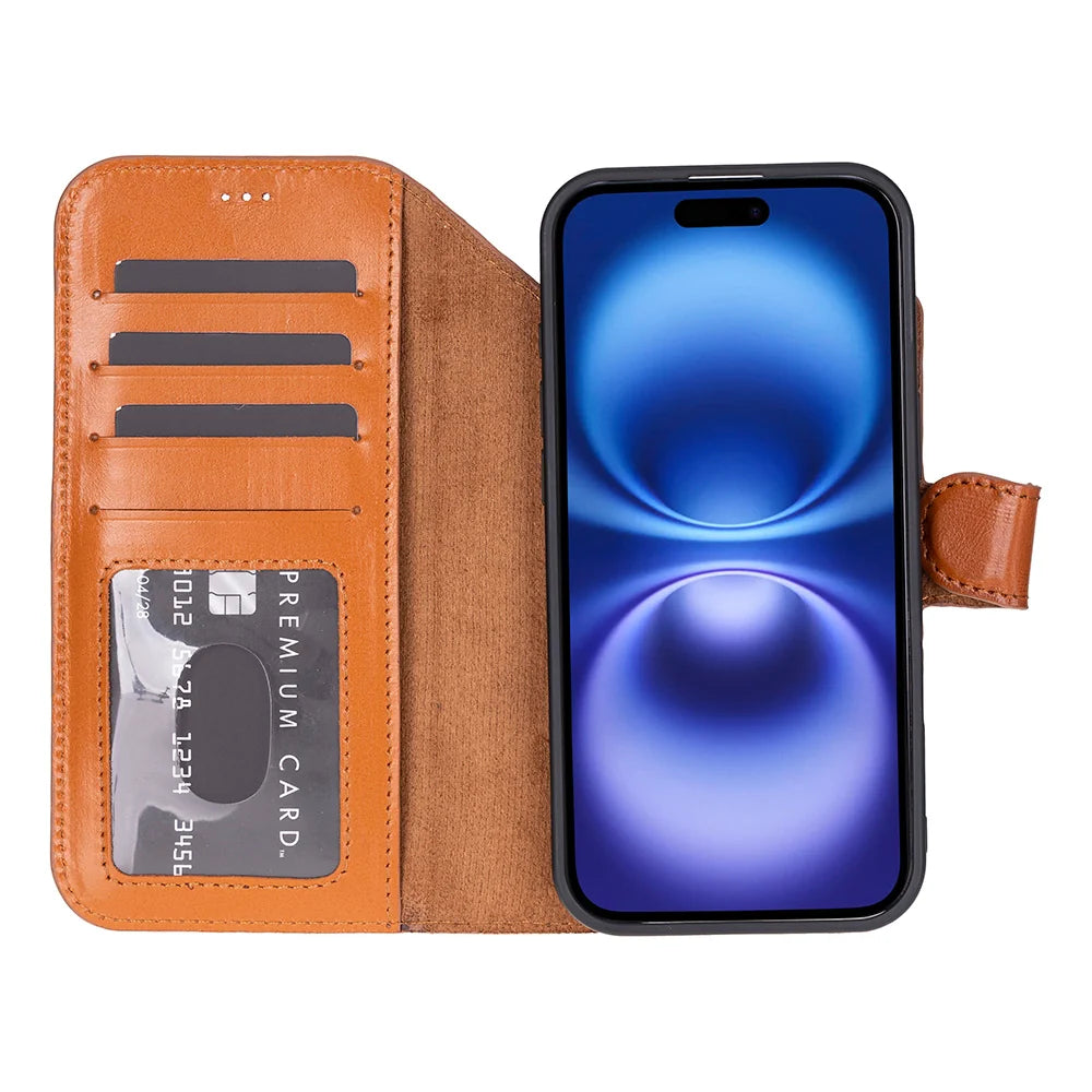 Magic iPhone 17 Air Detachable Leather Wallet Case