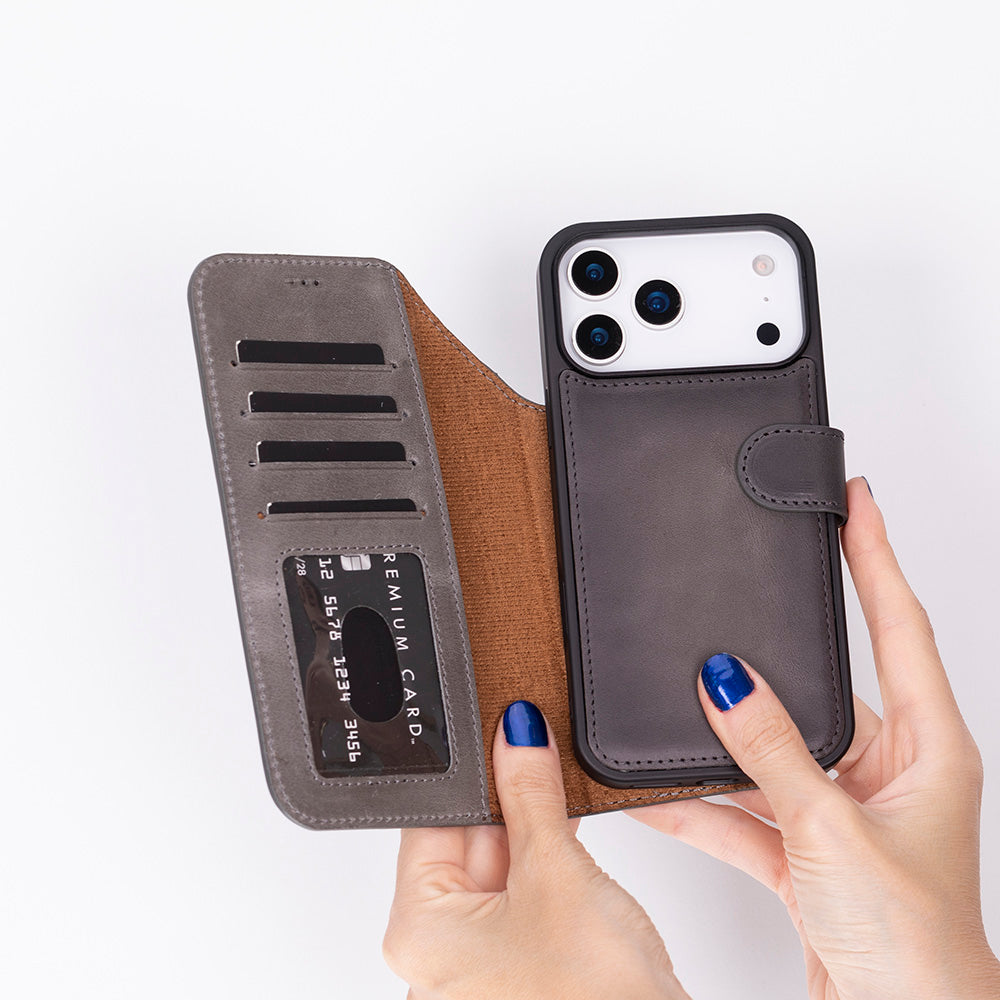 Magic I Phone 17 Pro Leather Detachable Wallet Case