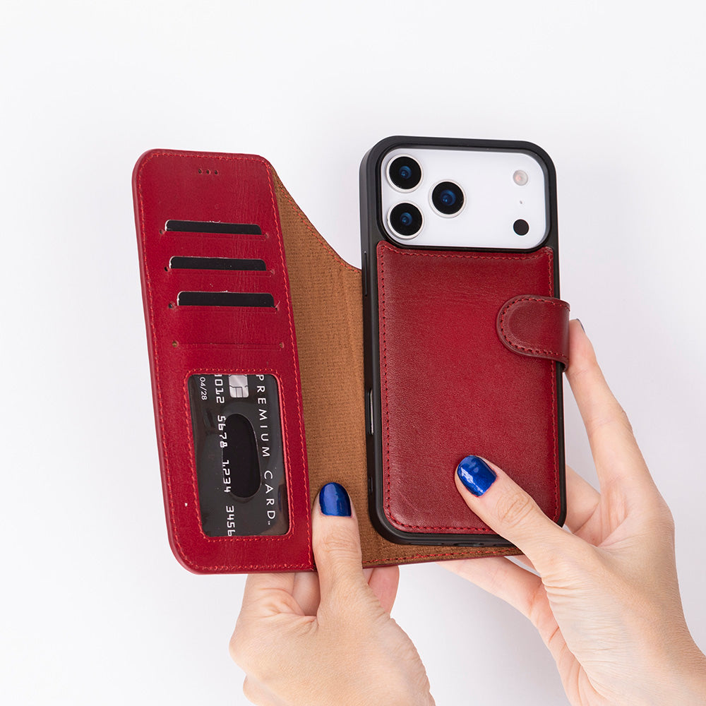 Magic I Phone 17 Pro Leather Detachable Wallet Case