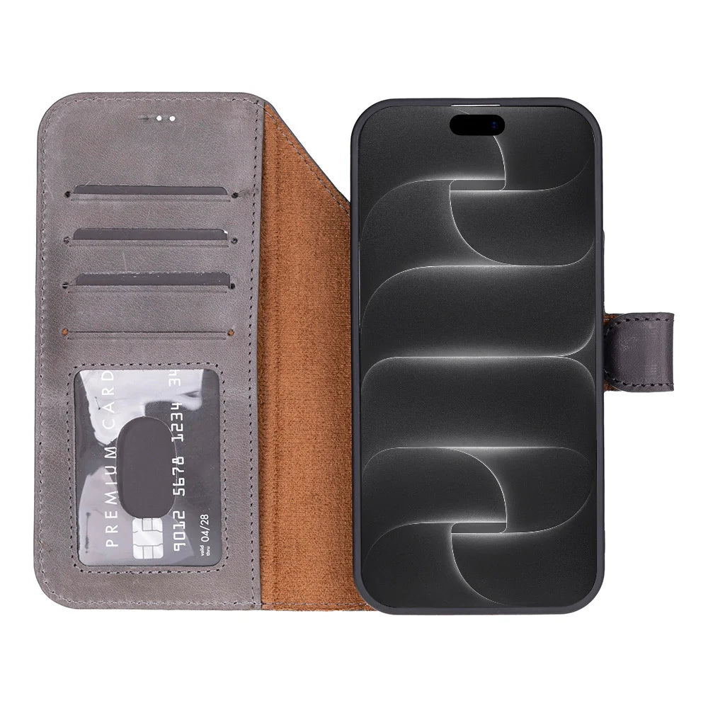 Sengul Genuine Leather Wallet Case for iPhone 18 Pro
