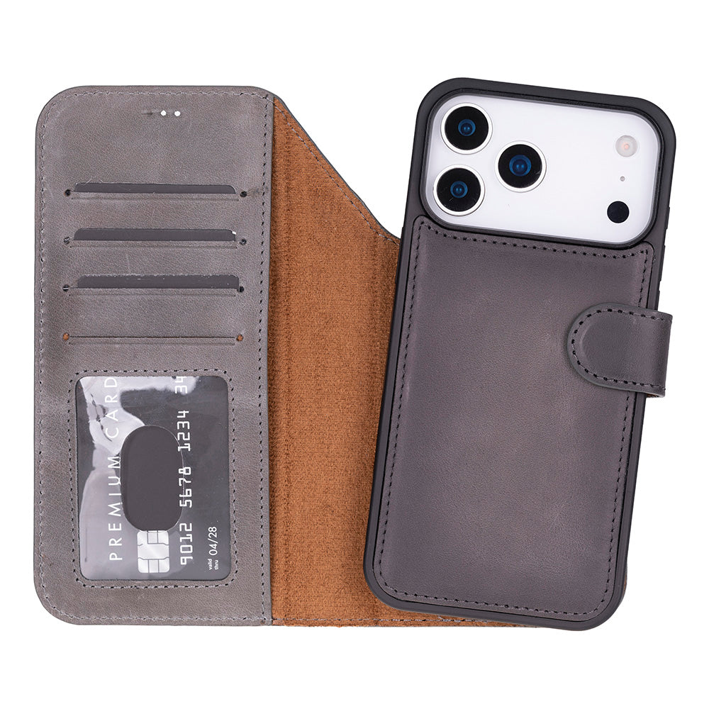 Magic I Phone 17 Pro Leather Detachable Wallet Case