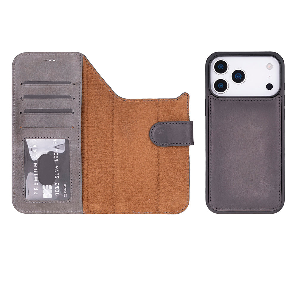 Magic I Phone 17 Pro Max Leather Detachable Wallet Case