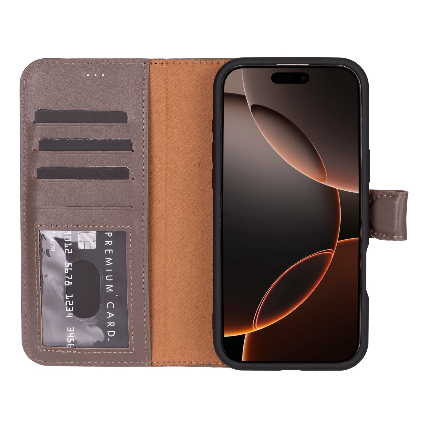 Magic I Phone 16 Pro Detachable Leather Wallet Case