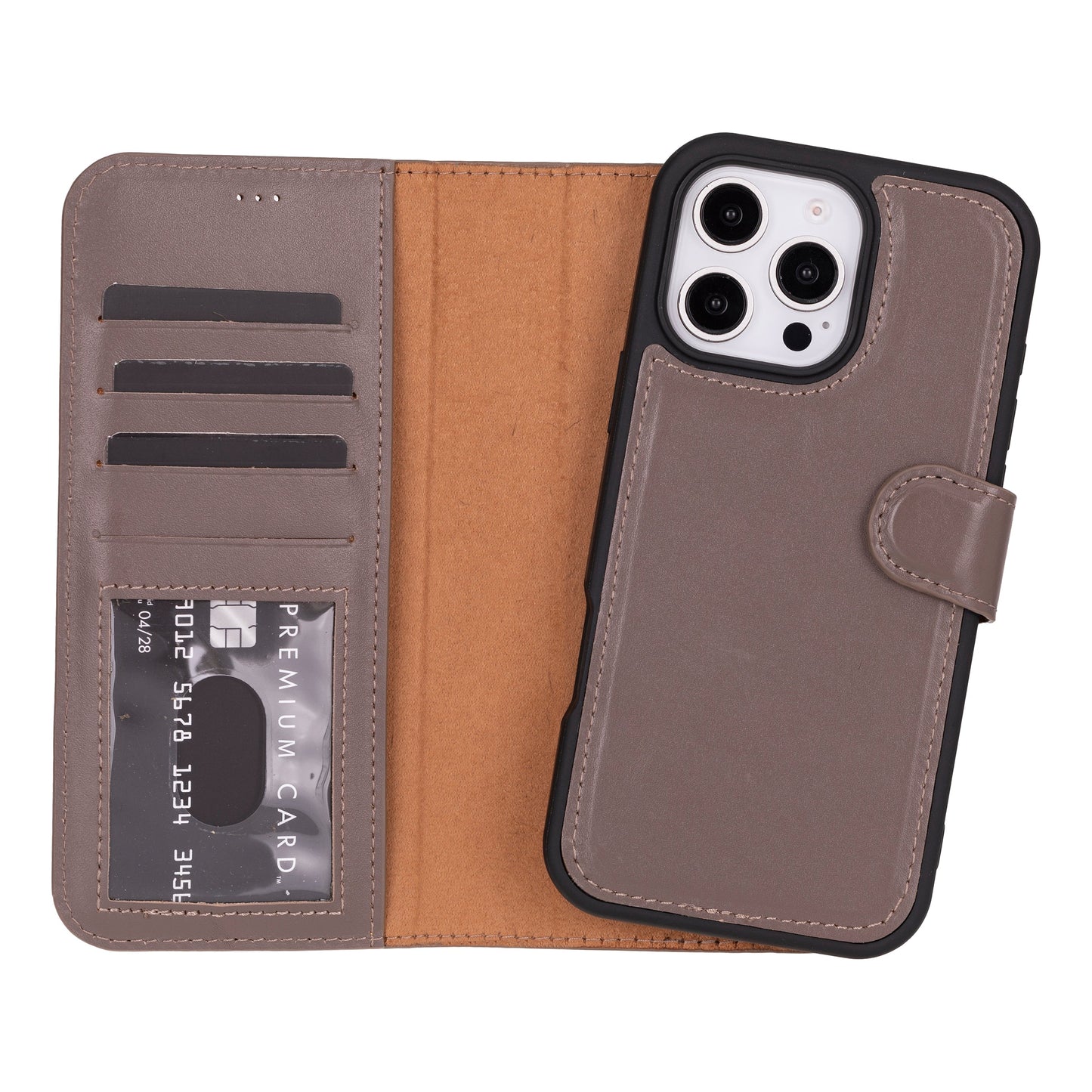 Magic I Phone 16 Pro Detachable Leather Wallet Case