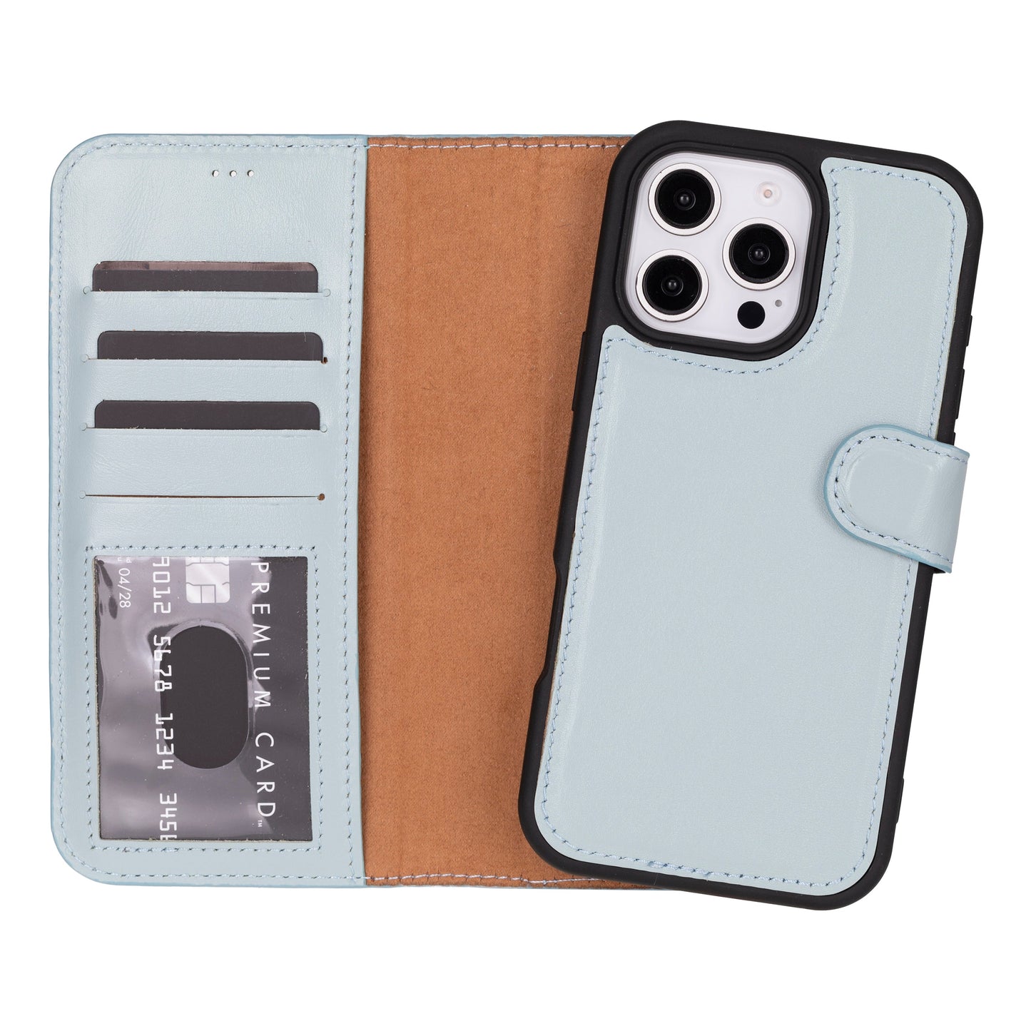 Magic I Phone 16 Pro Detachable Leather Wallet Case
