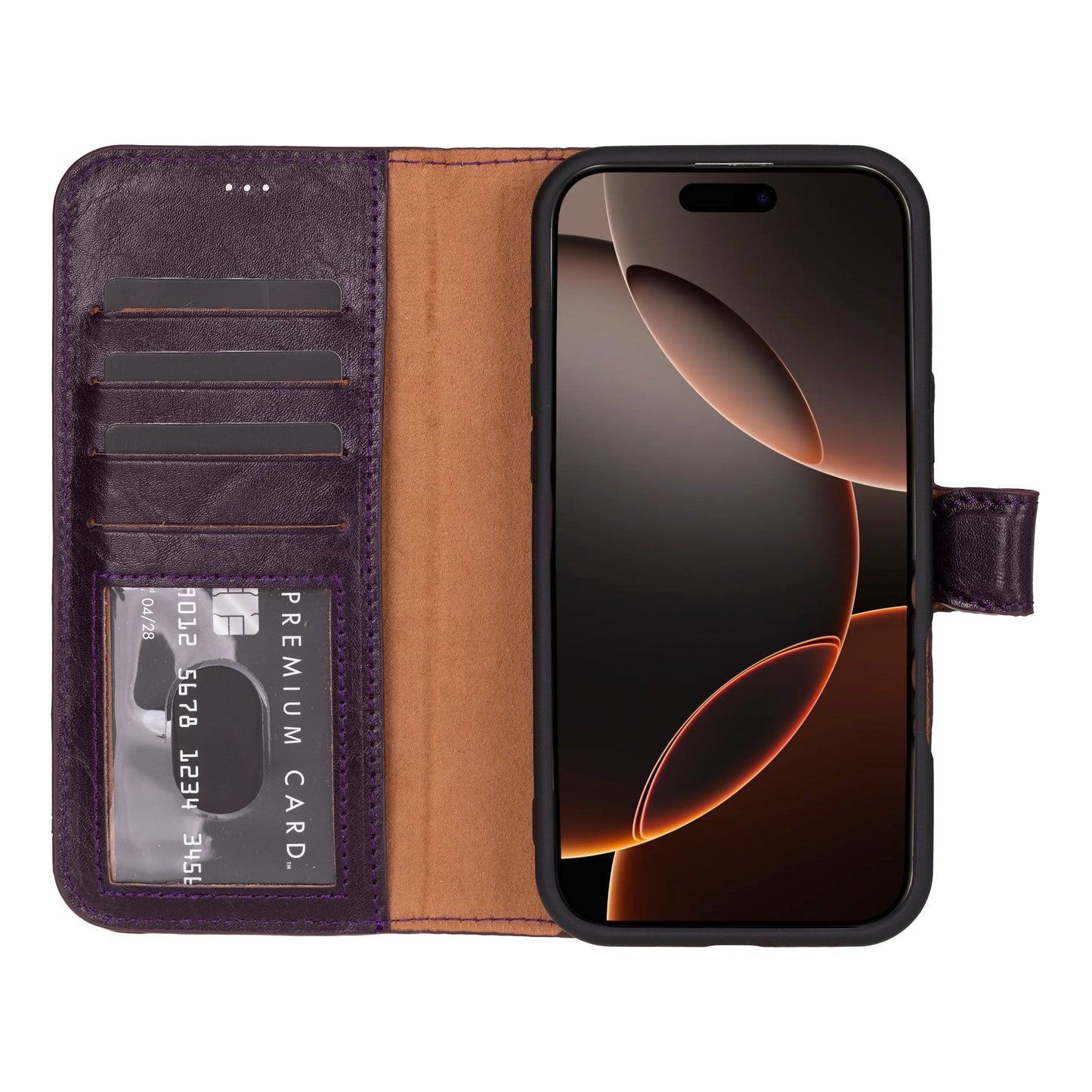 Magic I Phone 16 Pro Max Leather Detachable Wallet Case