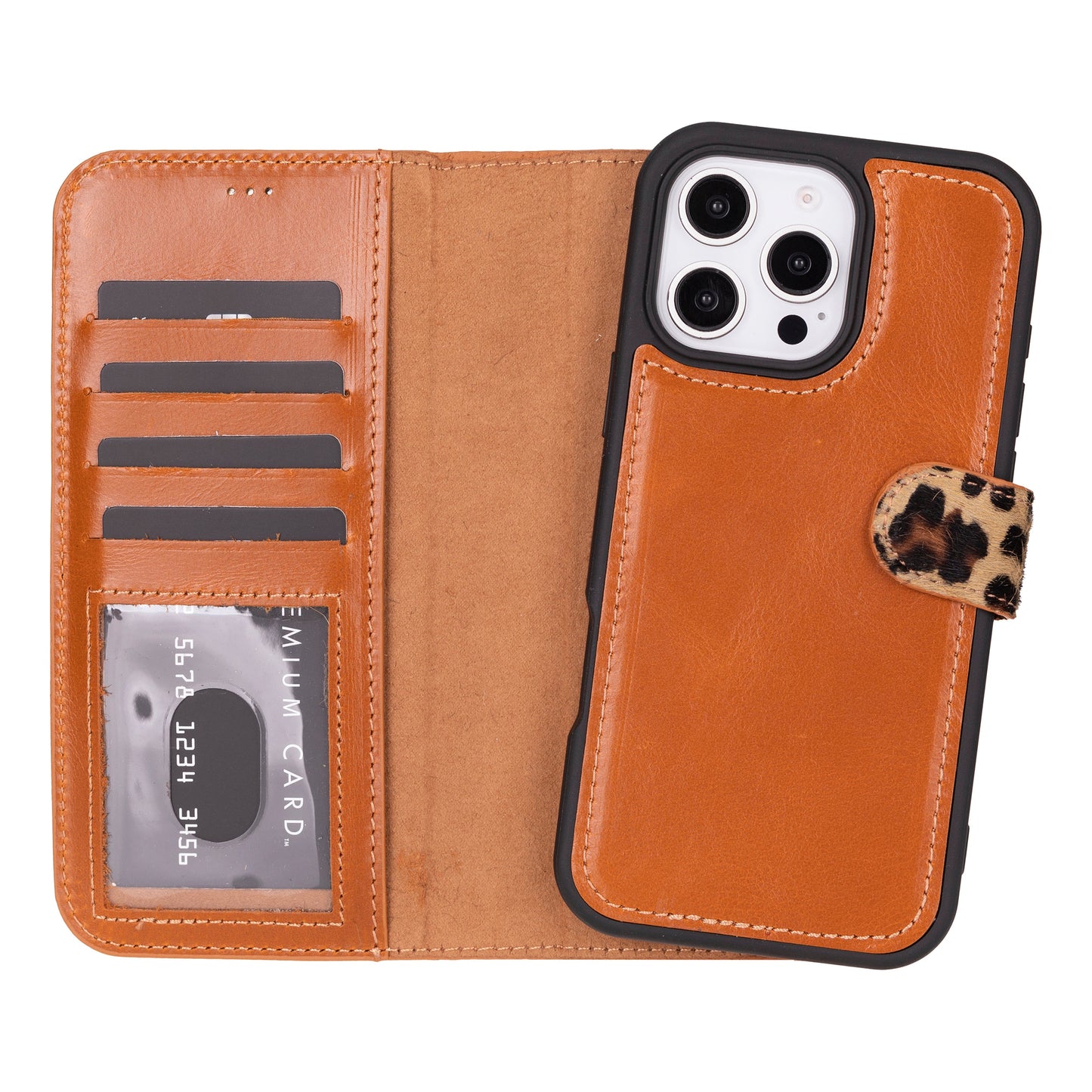 Magic I Phone 16 Pro Max Leather Detachable Wallet Case