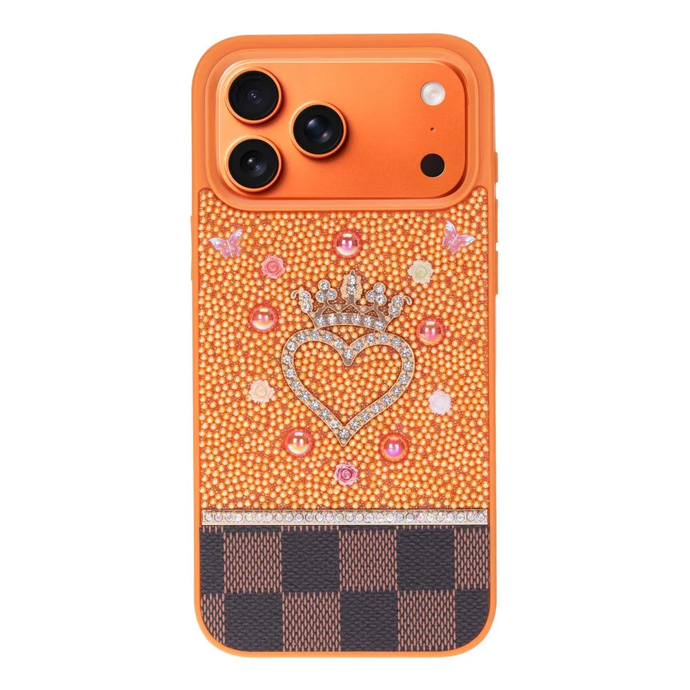 Vissel Heart Crystal Luxury Case for iPhone 18 Pro / 17 Pro