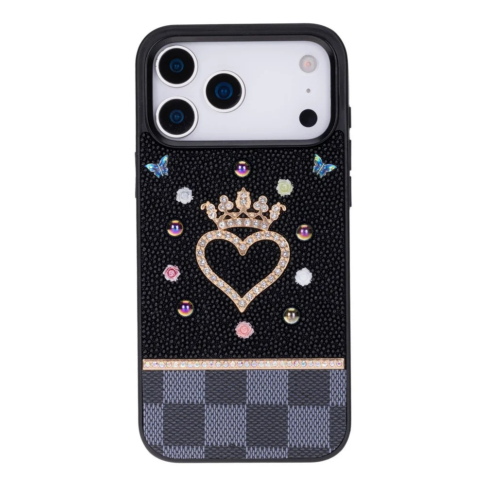 Vissel Heart Crystal Luxury Case for iPhone 18 Pro / 17 Pro
