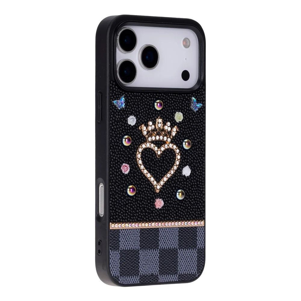 Vissel Heart Crystal Luxury Case for iPhone 18 Pro / 17 Pro