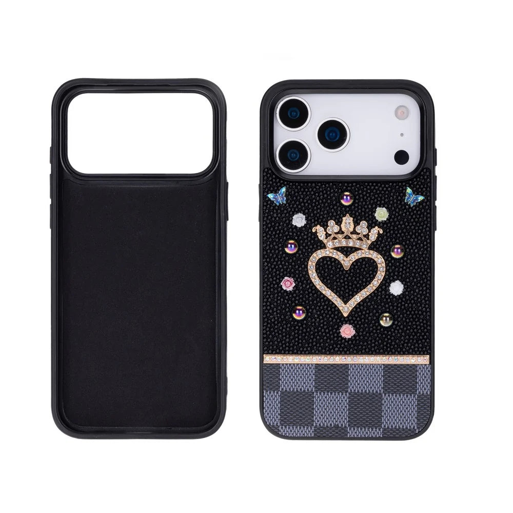 Vissel Heart Crystal Luxury Case for iPhone 18 Pro / 17 Pro