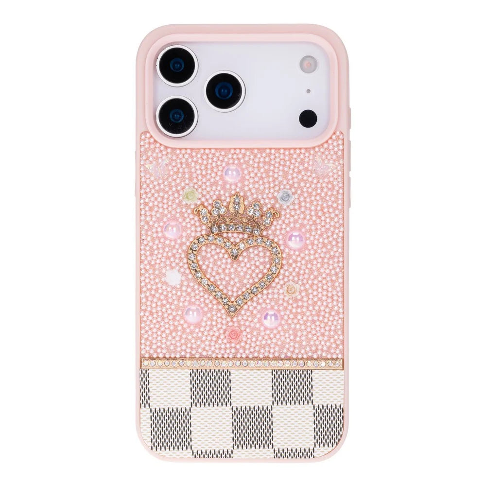 Vissel Heart Crystal Luxury Case for iPhone 18 Pro / 17 Pro