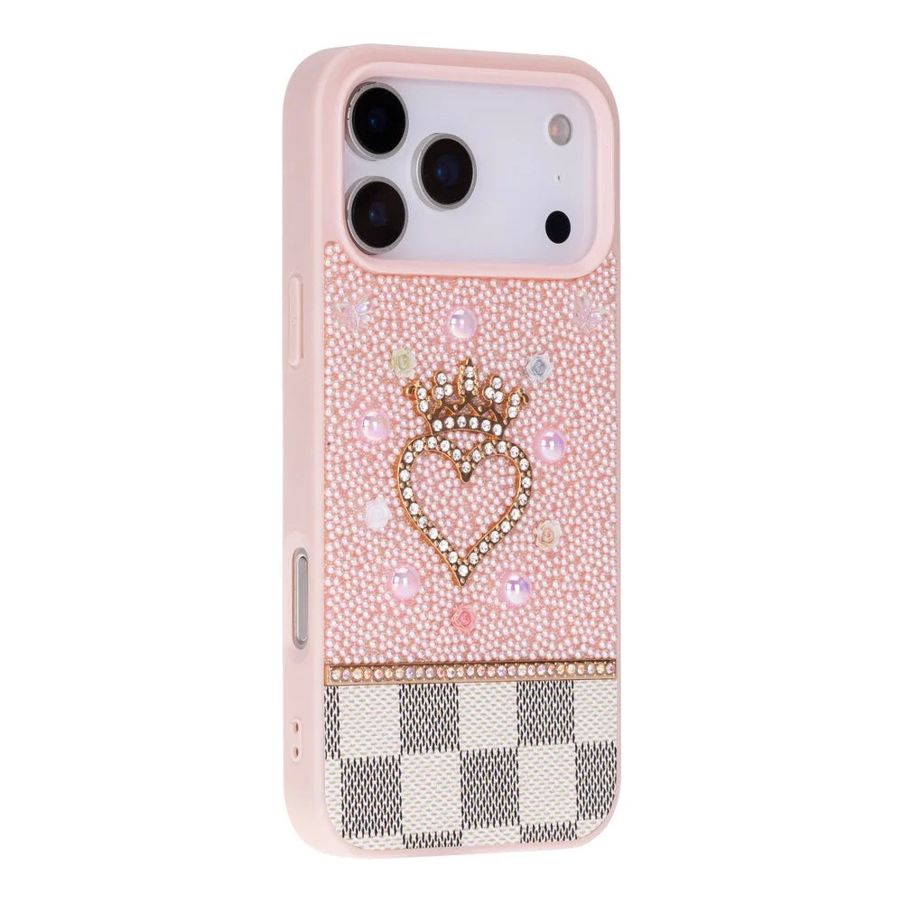 Vissel Heart Crystal Luxury Case for iPhone 18 Pro / 17 Pro