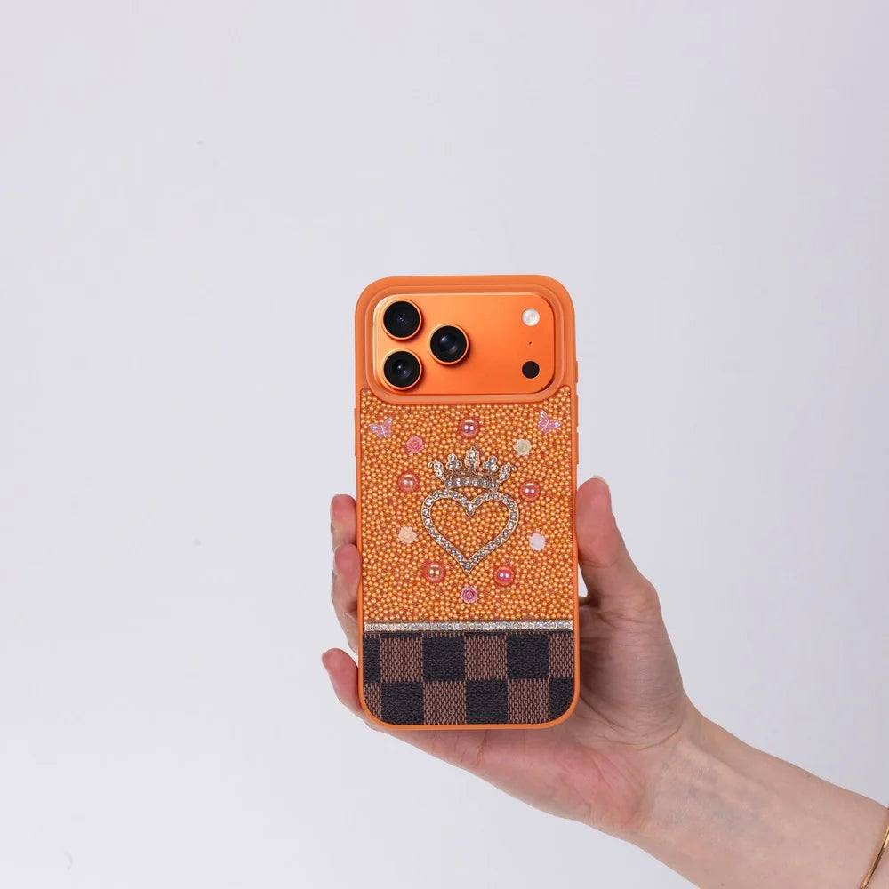 Vissel Heart Crystal Luxury Case for iPhone 18 Pro Max / 17 Pro Max