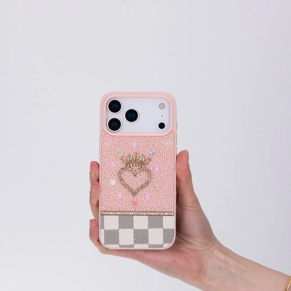 Vissel Heart Crystal Luxury Case for iPhone 18 Pro Max / 17 Pro Max