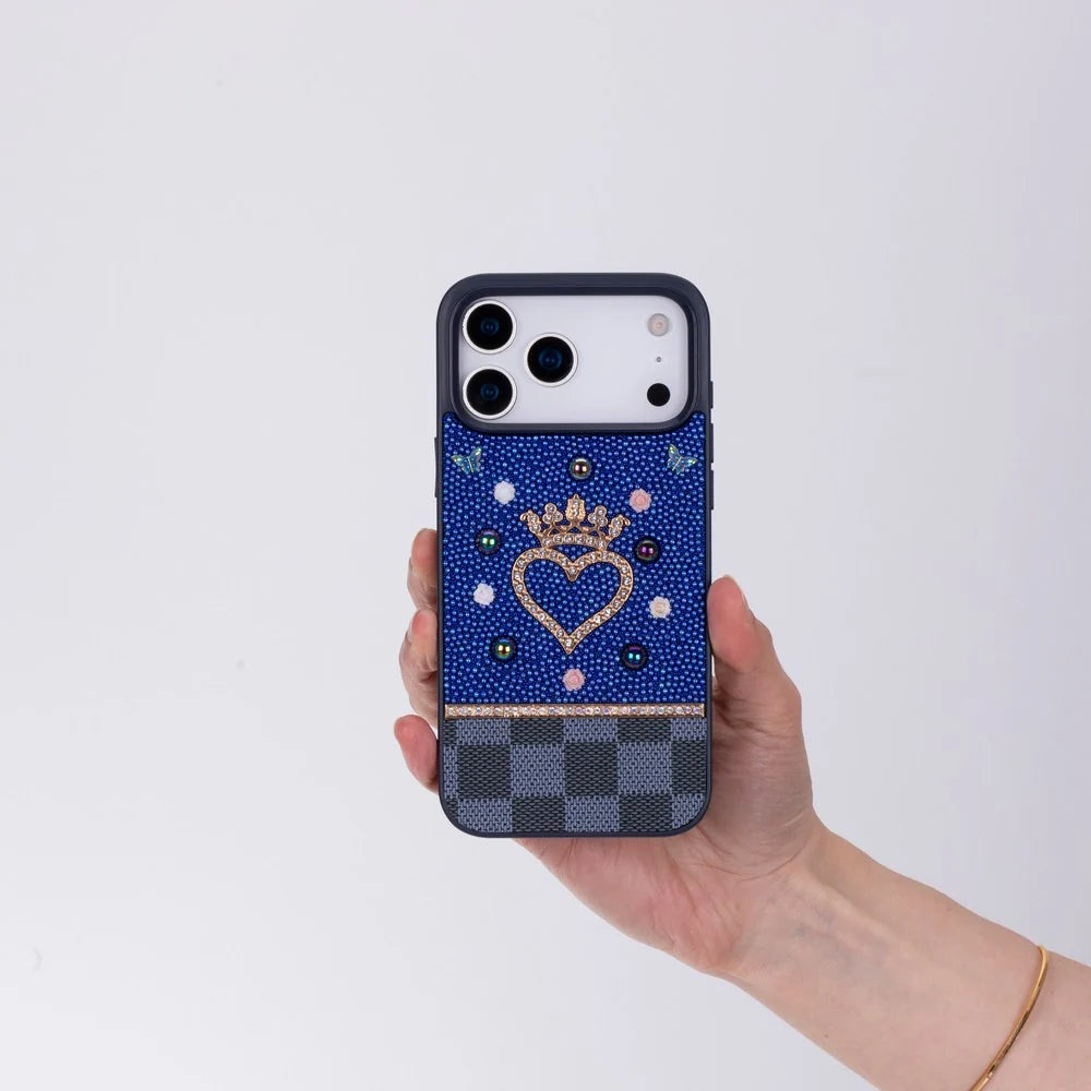 Vissel Heart Crystal Luxury Case for iPhone 18 Pro Max / 17 Pro Max