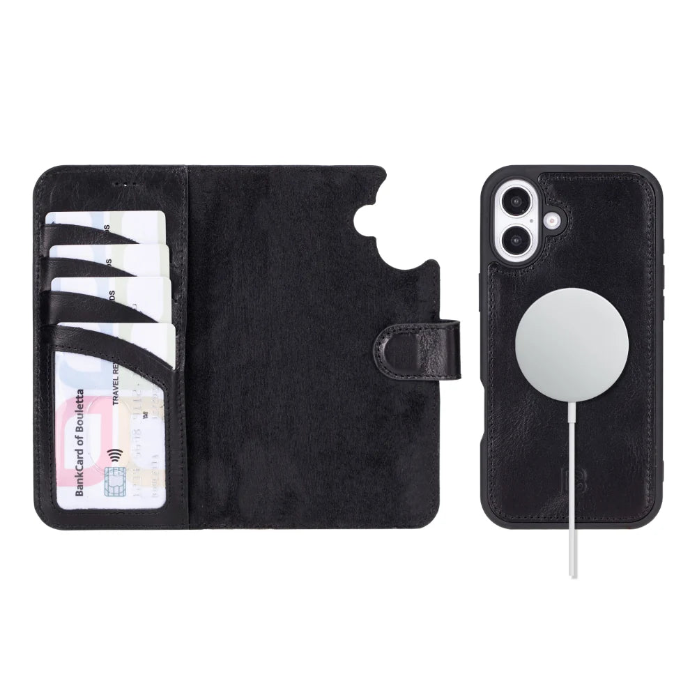 Magic iPhone 16 Leather Detachable Wallet Case