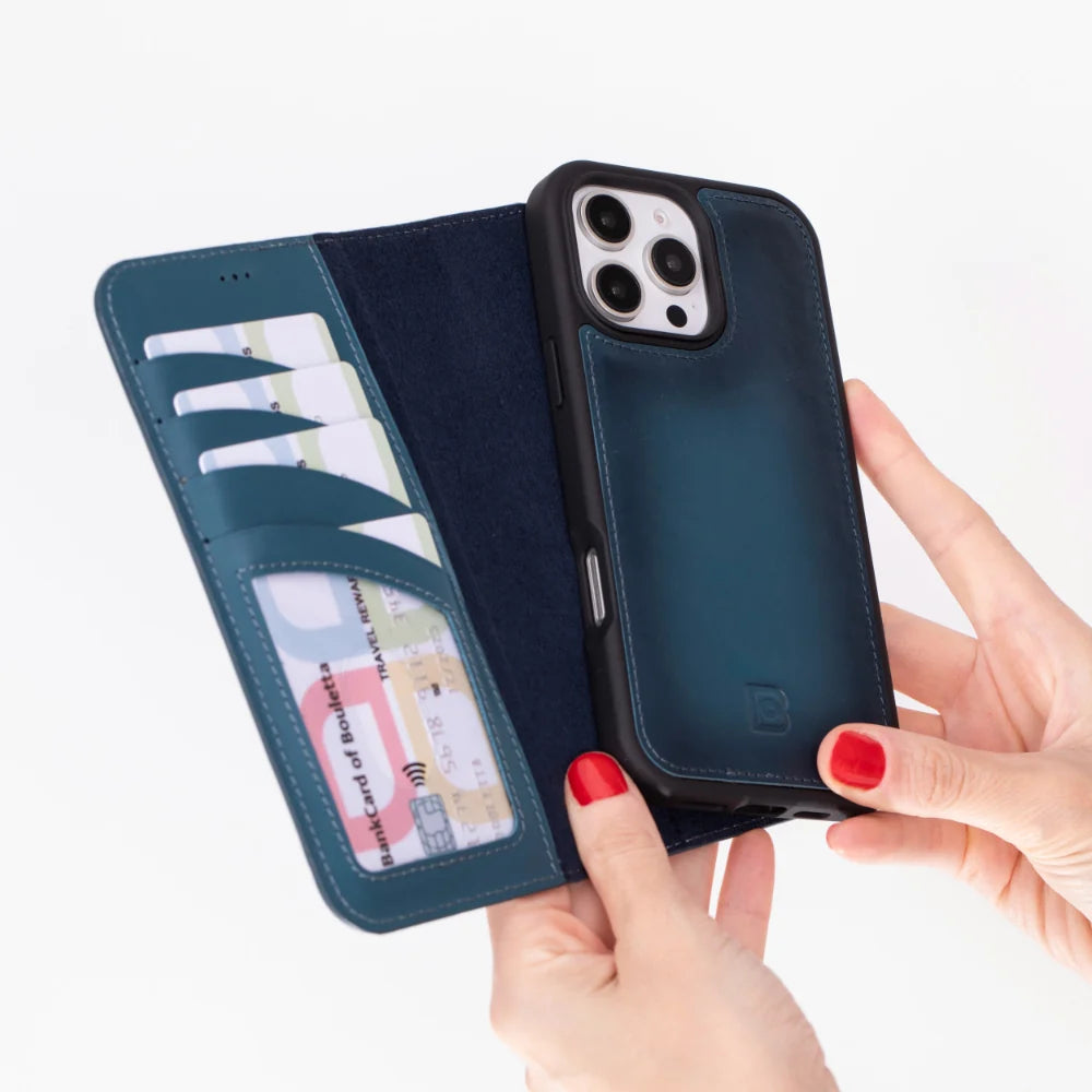 Magic iPhone 16 Pro Leather Detachable Wallet Case