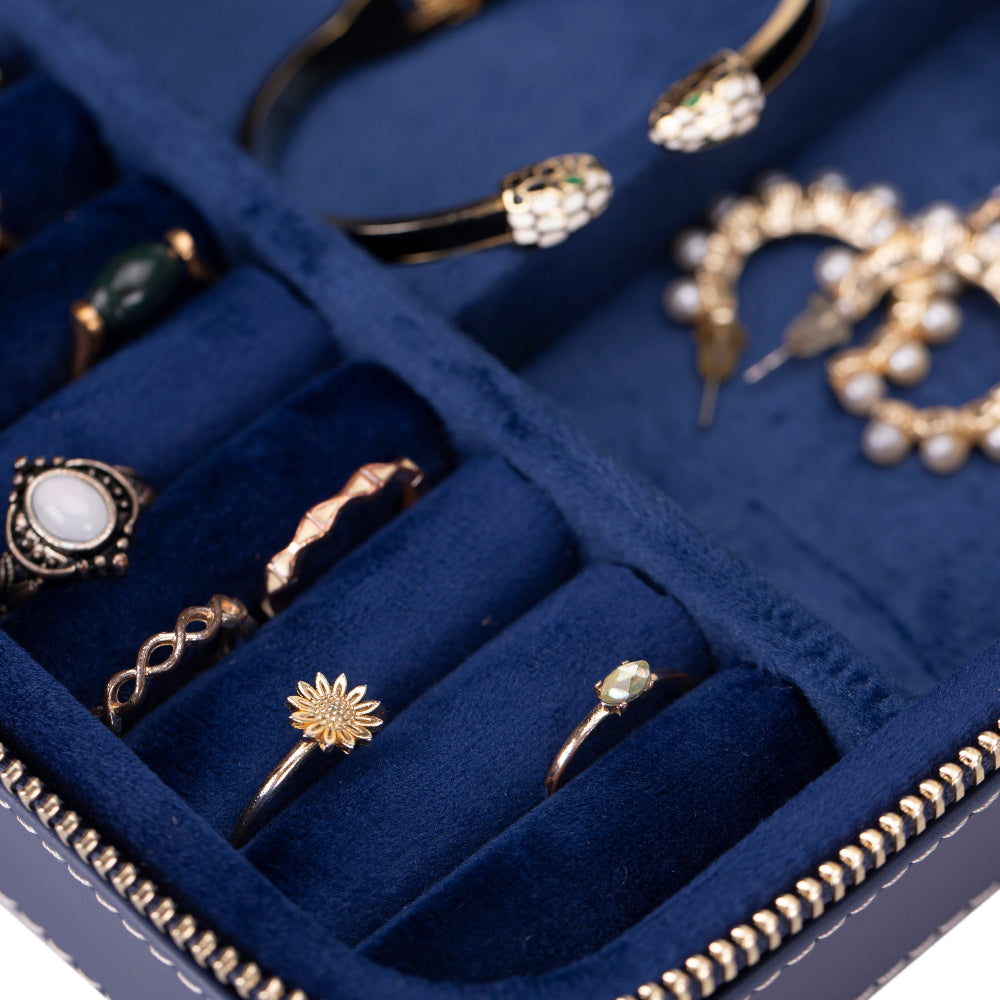 Amanda Leather Jewelry Box, Medium