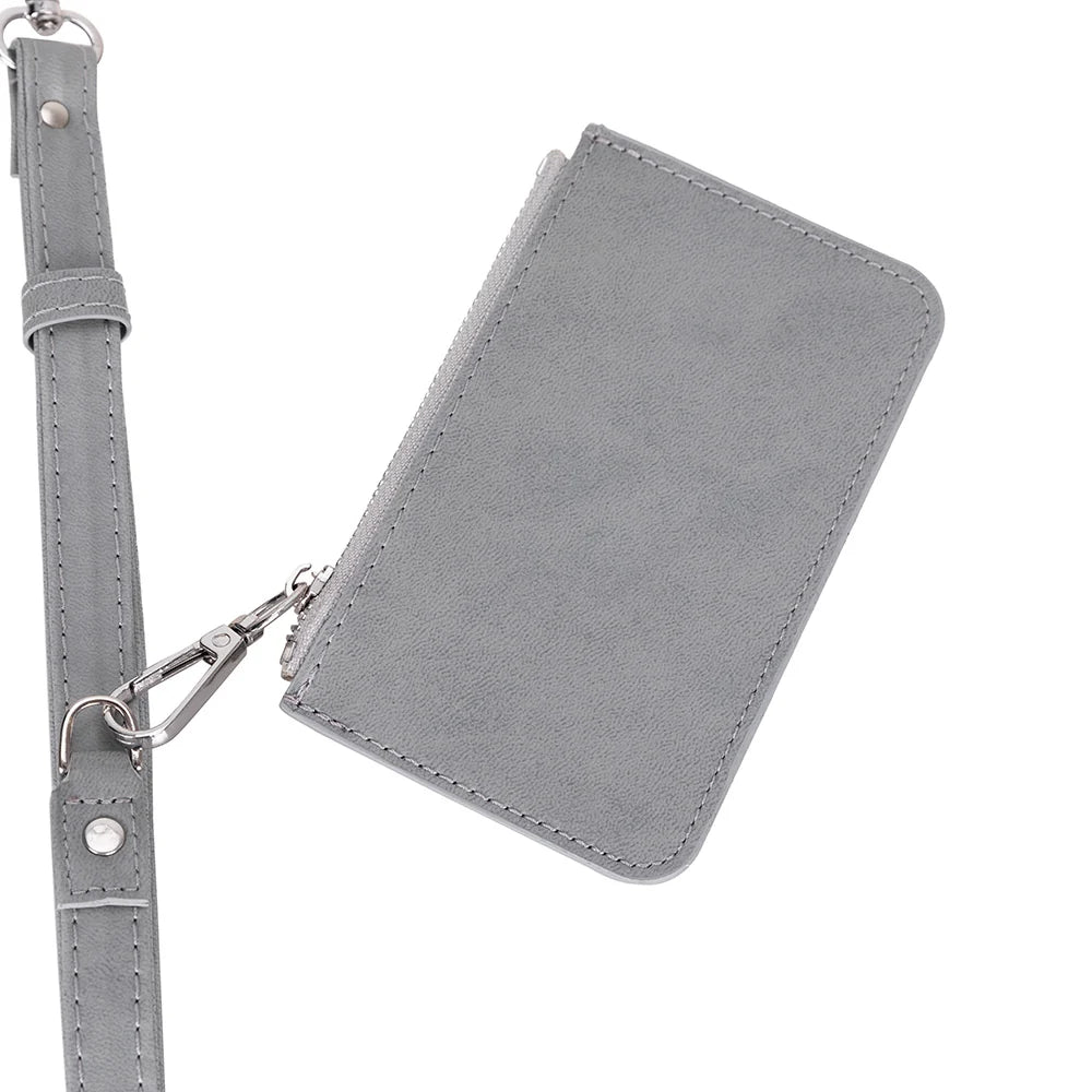 FlexGo PU Leather Phone Strap & Wallet Set – Clip-On Flex