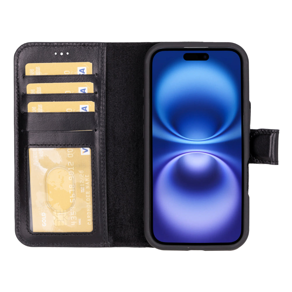 Magic I Phone 16 Plus Detachable Leather Wallet Case