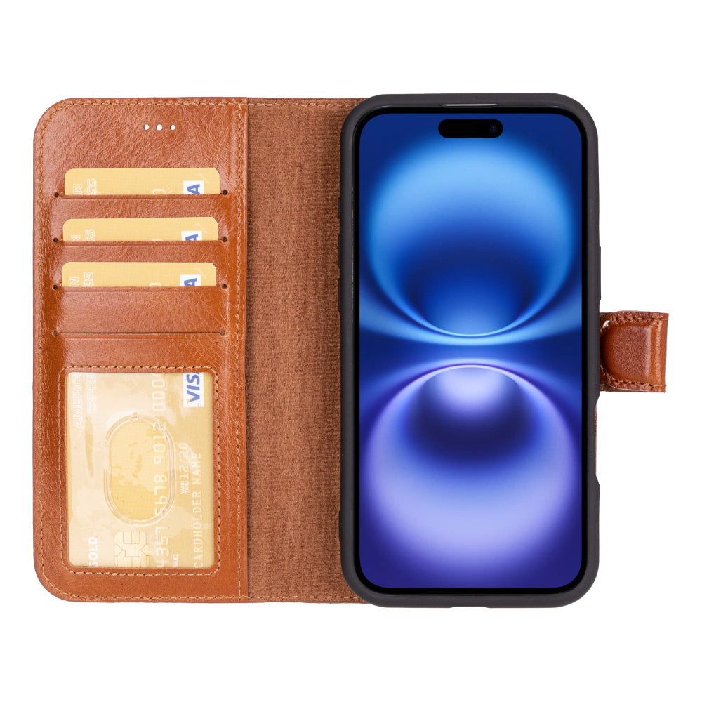 Magic I Phone 16 Plus Detachable Leather Wallet Case