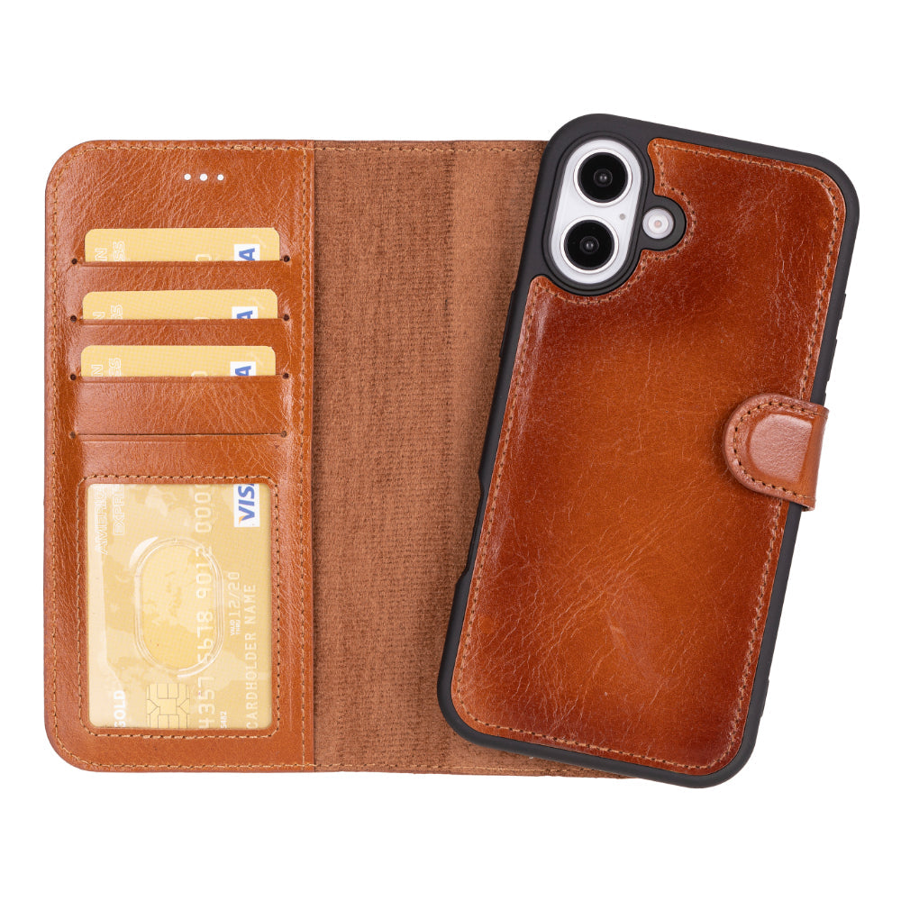 Magic I Phone 16 Detachable Leather Wallet Case