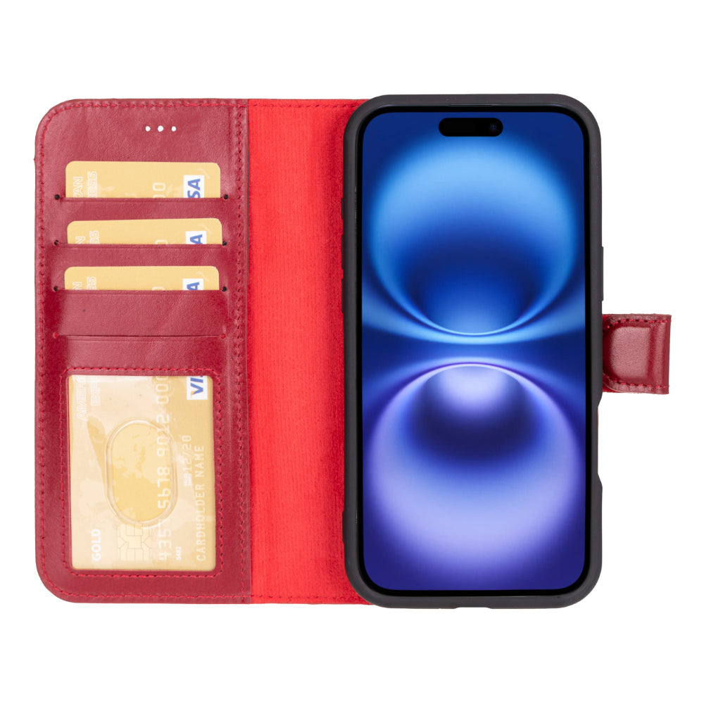 Magic I Phone 16 Plus Detachable Leather Wallet Case