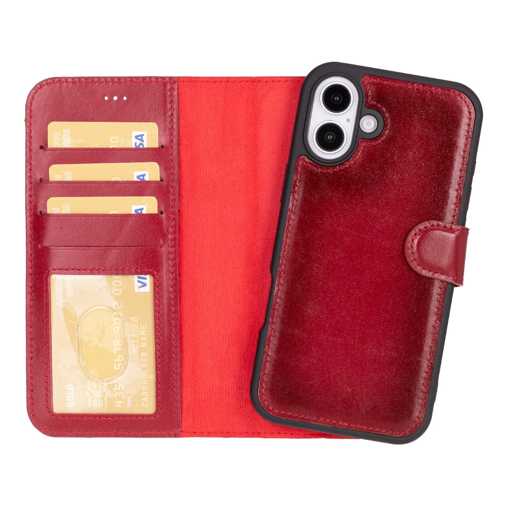 Magic I Phone 16 Plus Detachable Leather Wallet Case