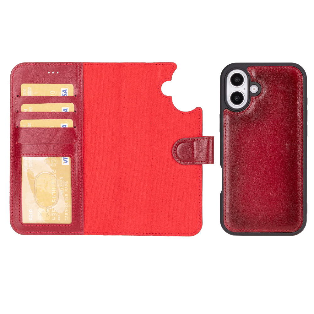 Magic I Phone 16 Plus Detachable Leather Wallet Case