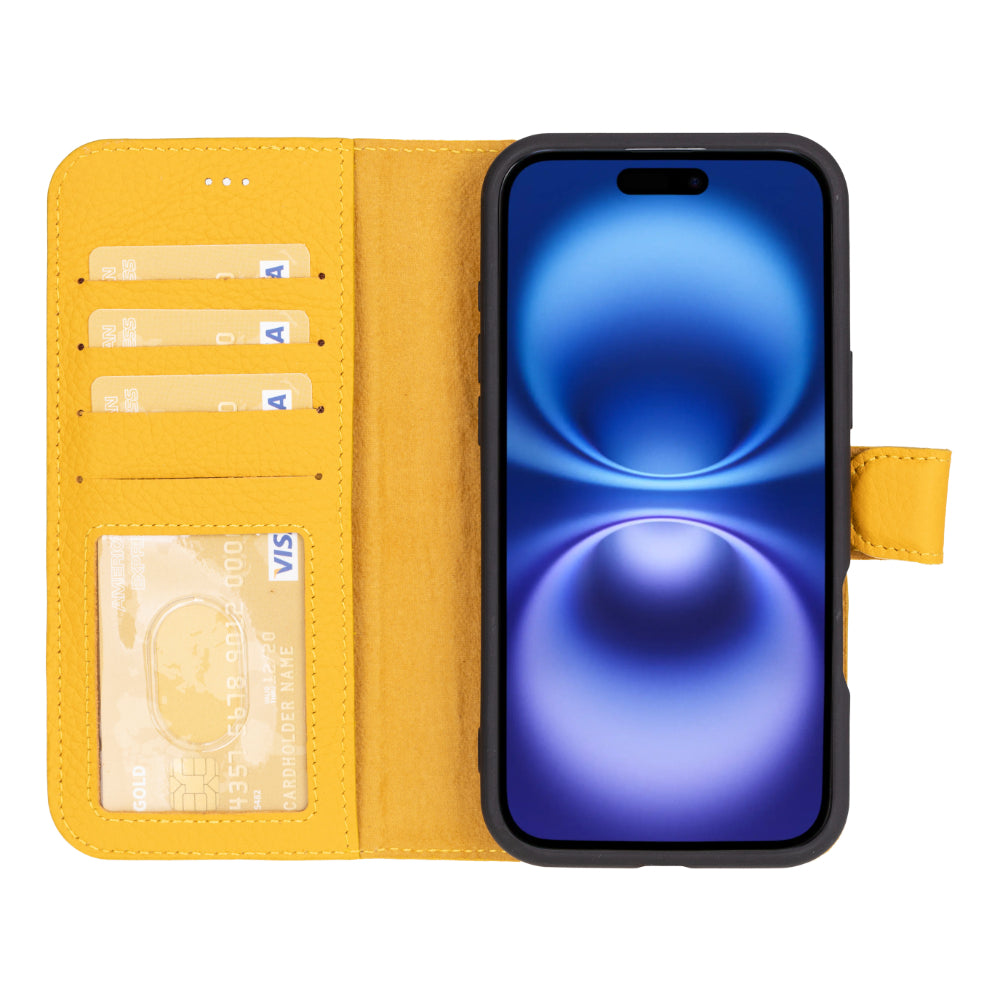 Magic I Phone 16 Detachable Leather Wallet Case