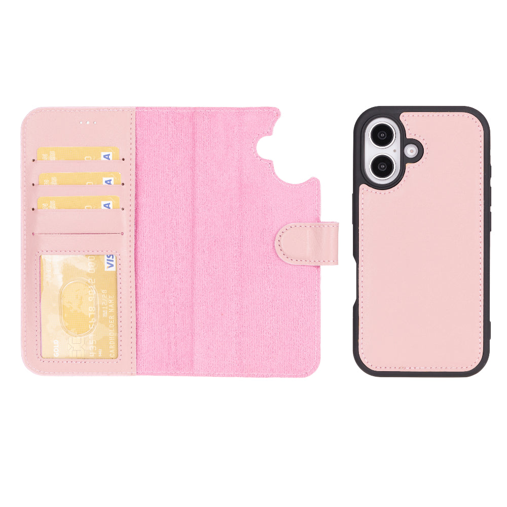 Magic I Phone 16 Detachable Leather Wallet Case