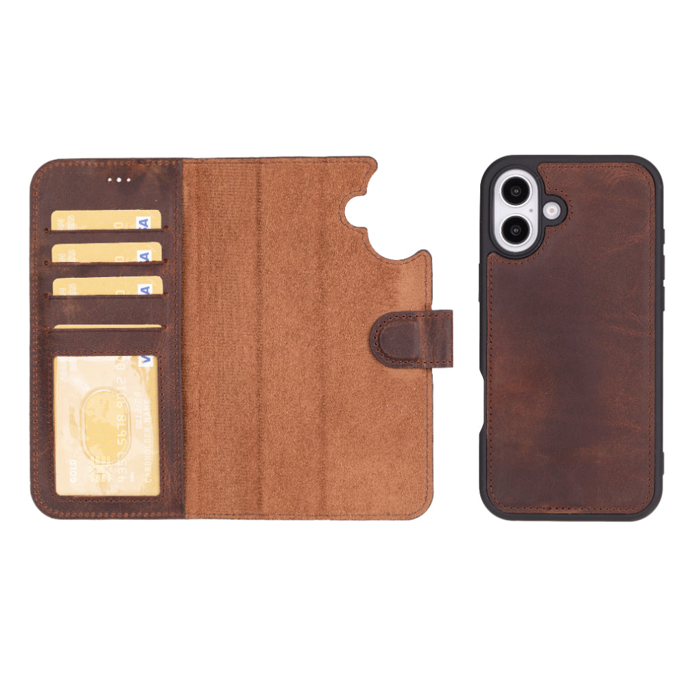 Magic I Phone 16 Plus Detachable Leather Wallet Case