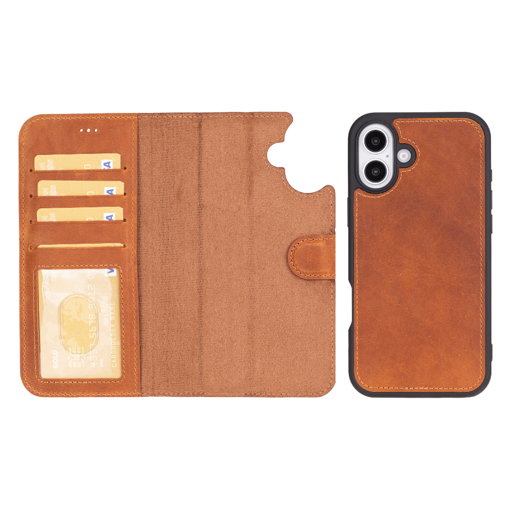 Magic I Phone 16 Detachable Leather Wallet Case
